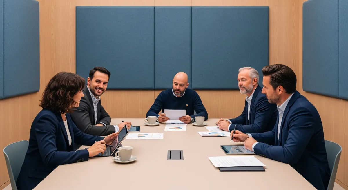 Meeting tra professionisti italiani in ufficio